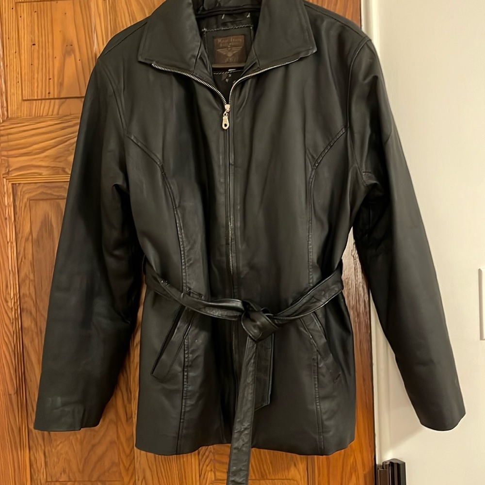 Black leather jacket